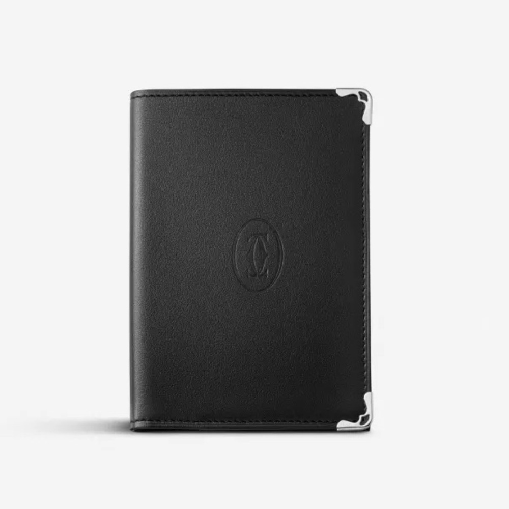Cartier Black Key & Card Holder with Silver Accents